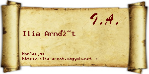 Ilia Arnót névjegykártya